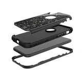 iPhone XR Robust Glitter Case - Black