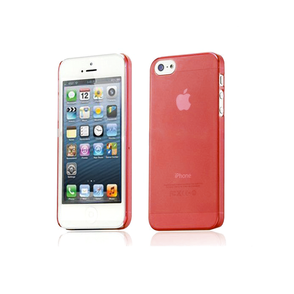 iPhone 5/5S Clear Frosted Case in Red - Tangled