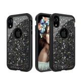 iPhone XR Robust Glitter Case - Black
