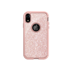 iPhone XR Robust Glitter Case - Pink